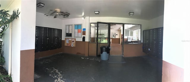 interior space featuring mail boxes