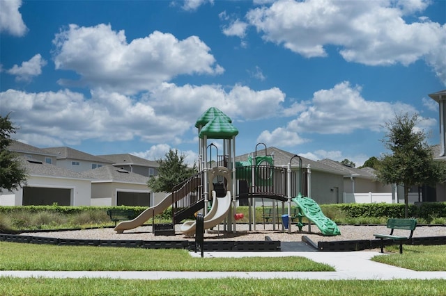 view of jungle gym