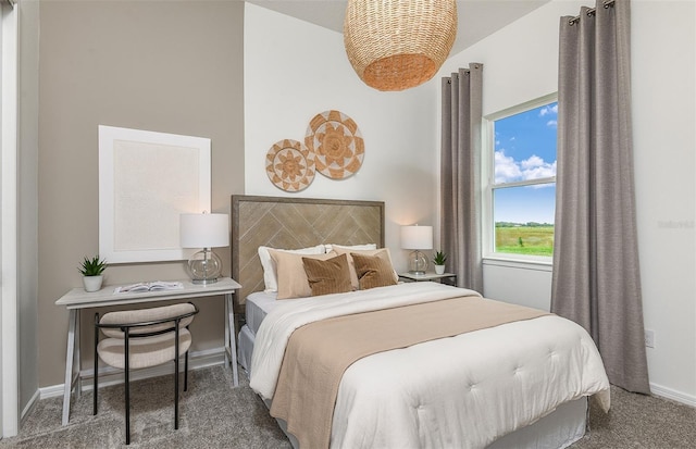 bedroom featuring carpet flooring