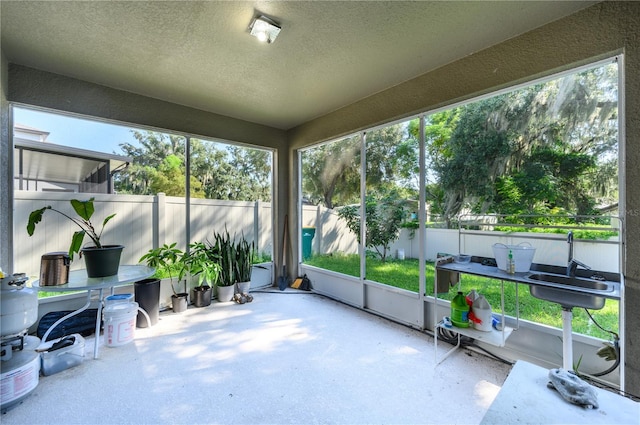 view of sunroom / solarium