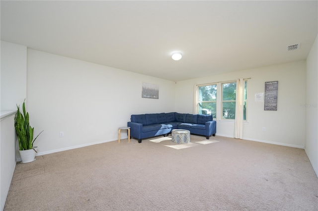 view of carpeted living room