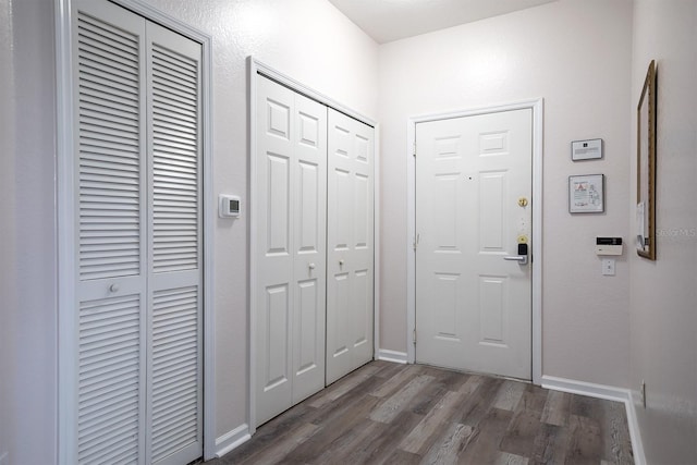 interior space featuring dark hardwood / wood-style flooring