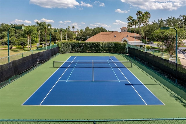 view of tennis court