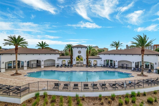 view of pool with a patio area