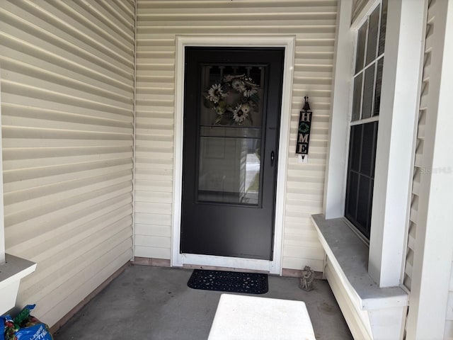 view of doorway to property