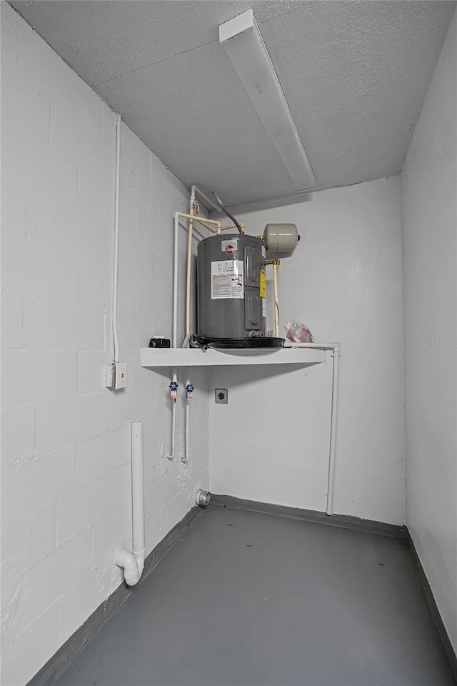 interior space with electric water heater