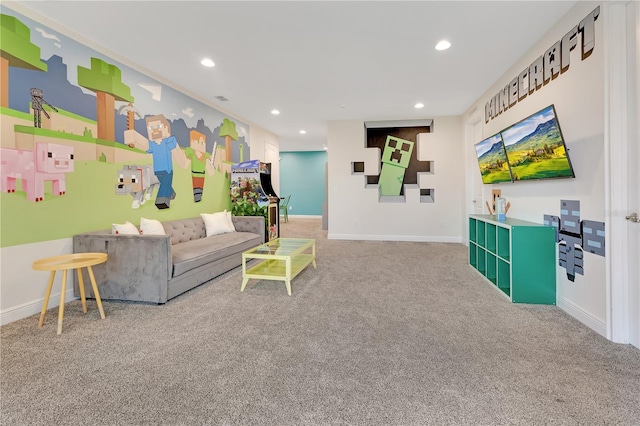 view of carpeted living room