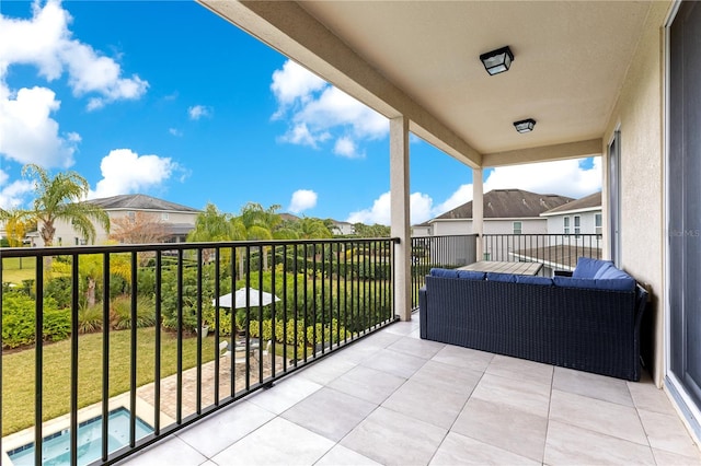 balcony with outdoor lounge area