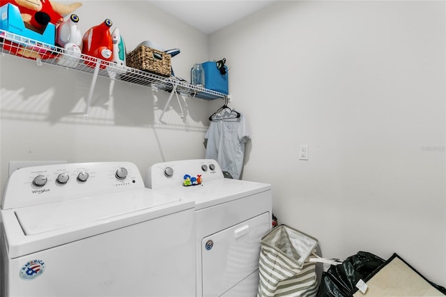 laundry area with washer and clothes dryer