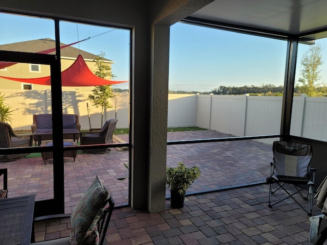 view of sunroom