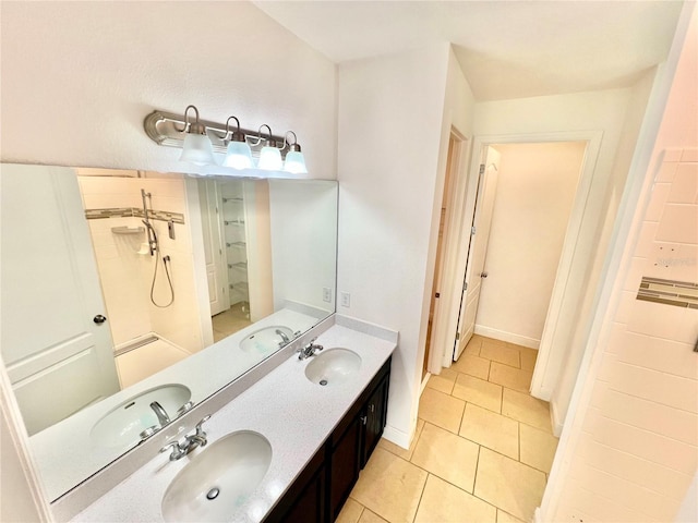 3333 Wauseon Dr, Saint Cloud, FL 34772 - bathroom with double vanity and tile patterned flooring