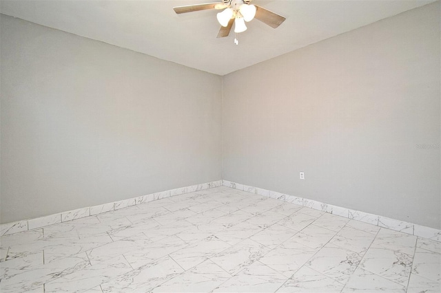 empty room with ceiling fan