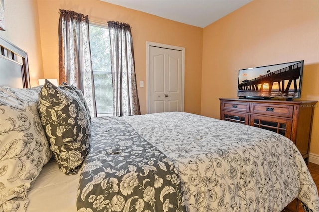 bedroom with a closet