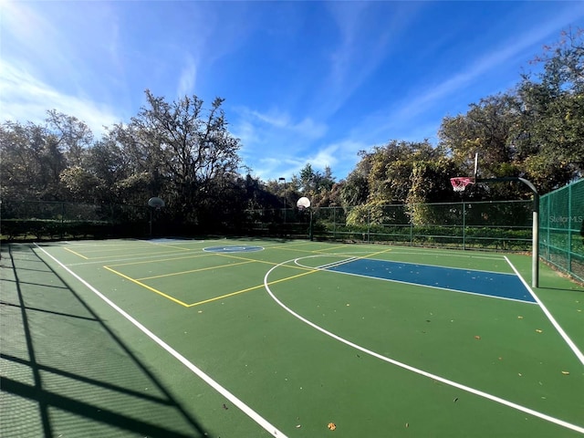 view of basketball court