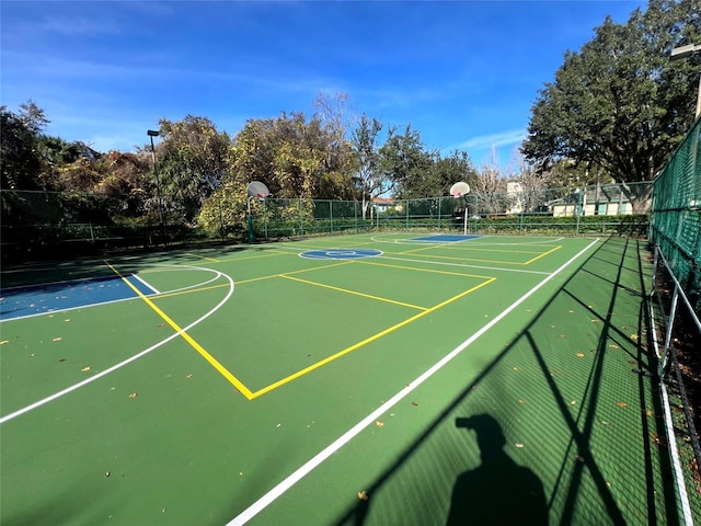 view of basketball court