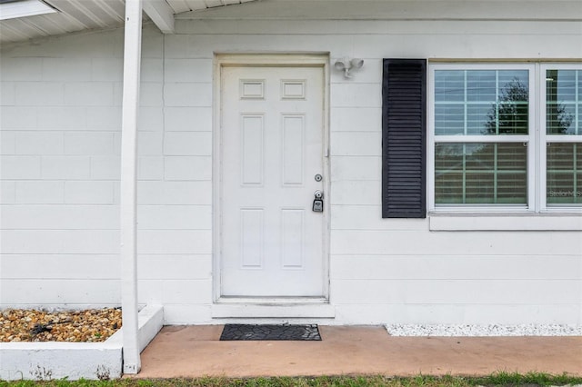 view of doorway to property