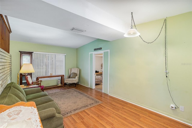 living room featuring hardwood / wood-style flooring