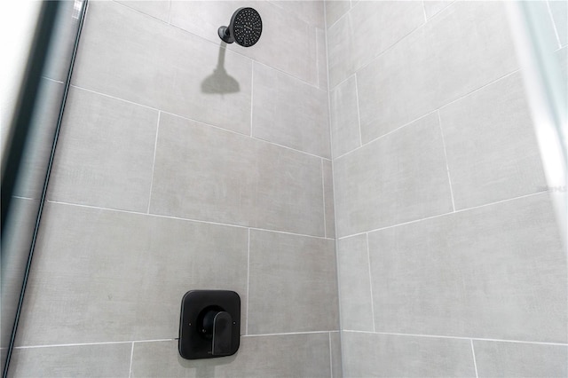 details with tiled shower