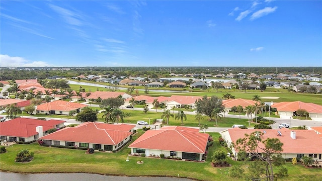 drone / aerial view with a residential view