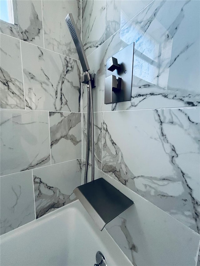 room details with tiled shower