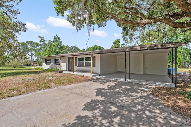 view of ranch-style home