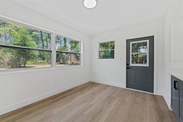 foyer featuring light hardwood / wood-style flooring