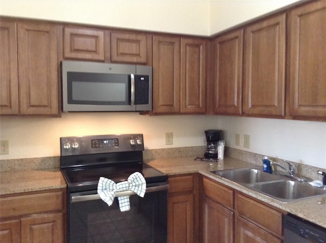 kitchen with stainless steel appliances and sink