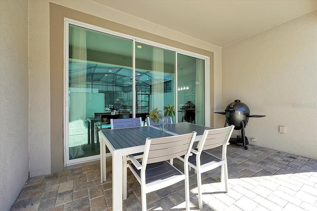 view of patio with grilling area