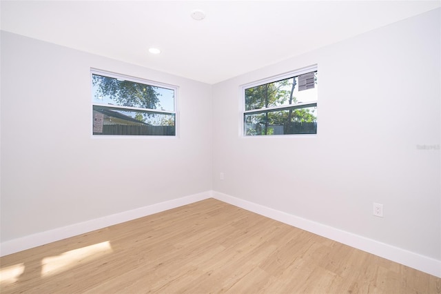 empty room featuring light hardwood / wood-style floors