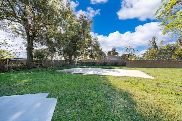 view of yard with a patio