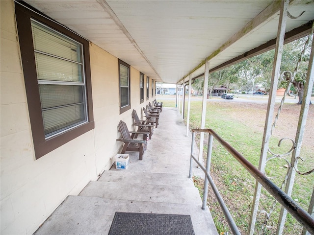 view of patio with a porch