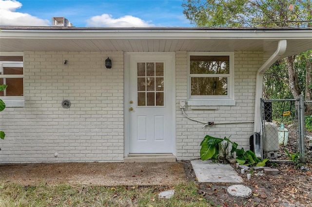 view of doorway to property