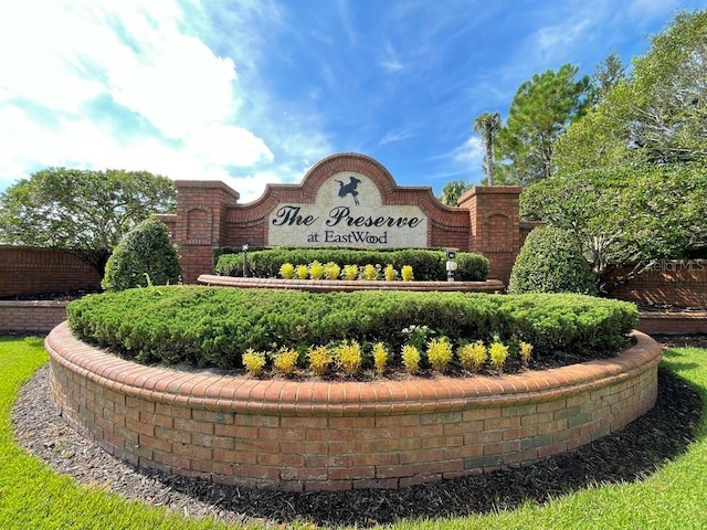 view of community sign