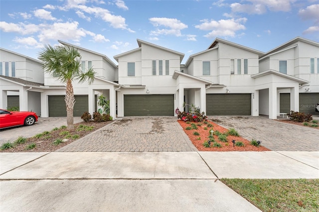 view of property with a garage