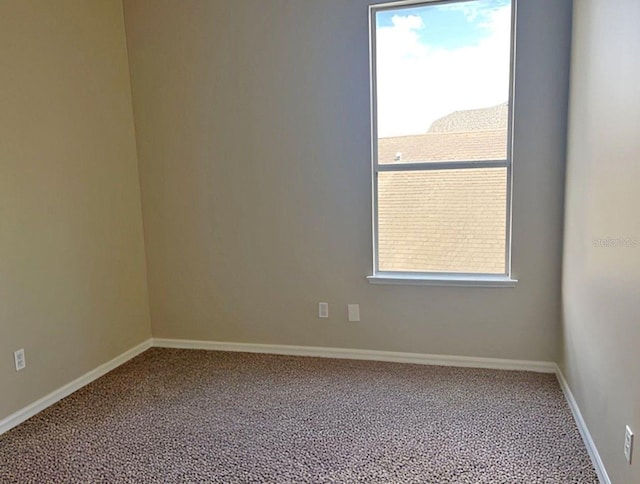 spare room with carpet and plenty of natural light