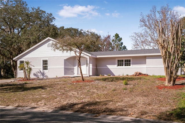 view of single story home