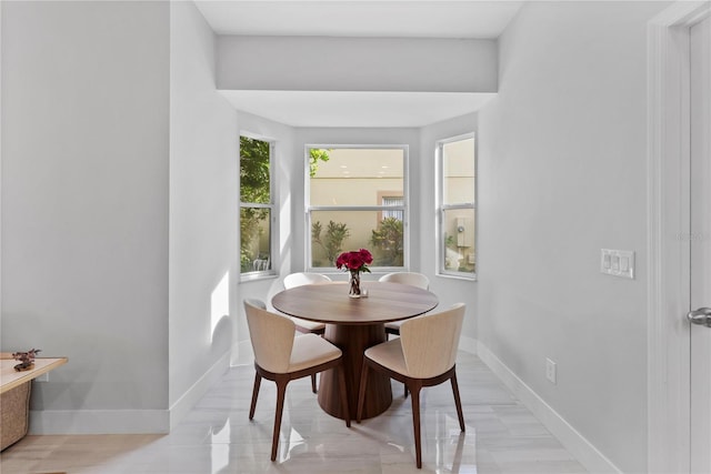 view of dining area