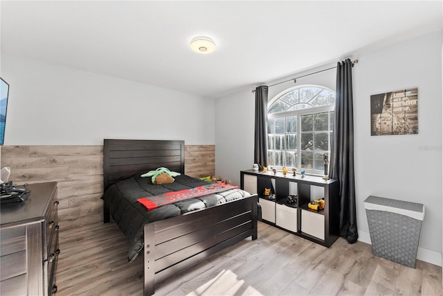 bedroom featuring light hardwood / wood-style flooring