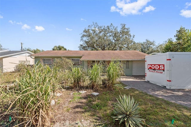 view of front of home featuring a garage