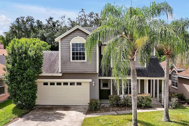 view of front of house featuring a garage