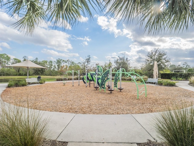 view of jungle gym