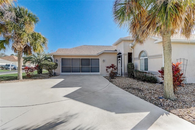 view of front of home featuring a garage