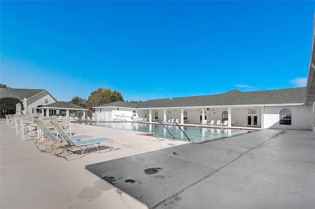 view of pool featuring a patio area