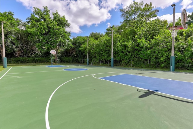 view of basketball court