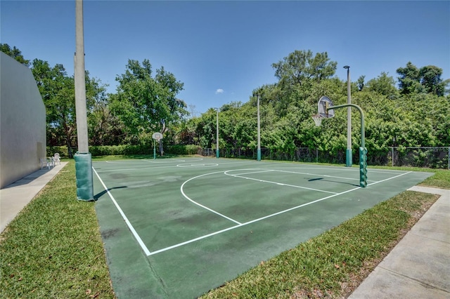 view of basketball court