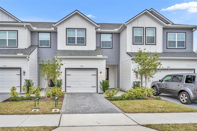 view of property with a garage