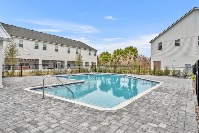 view of pool with a patio area