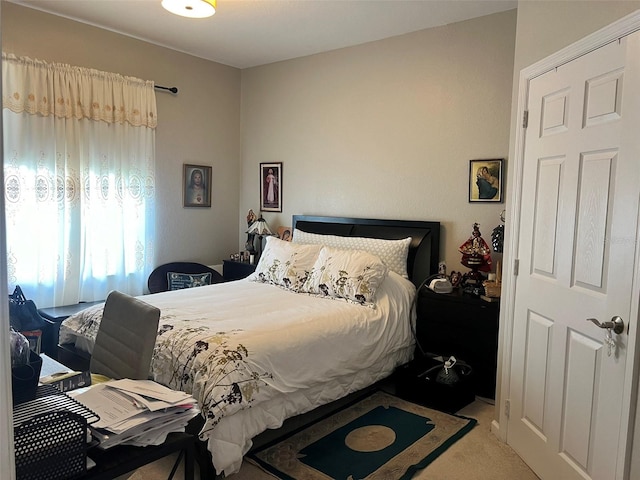 bedroom with carpet floors