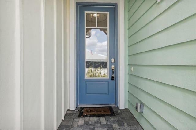 view of doorway to property