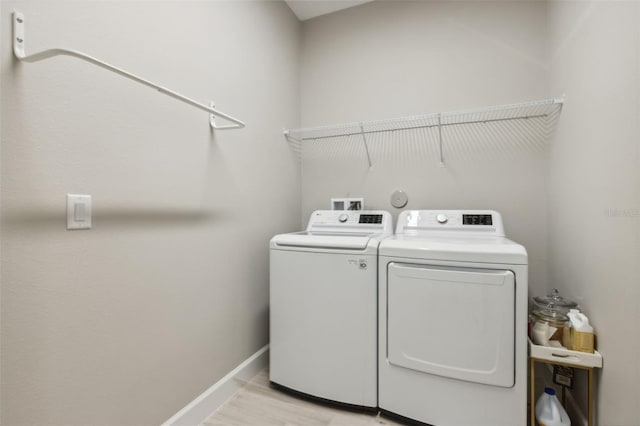 laundry area featuring washer and dryer